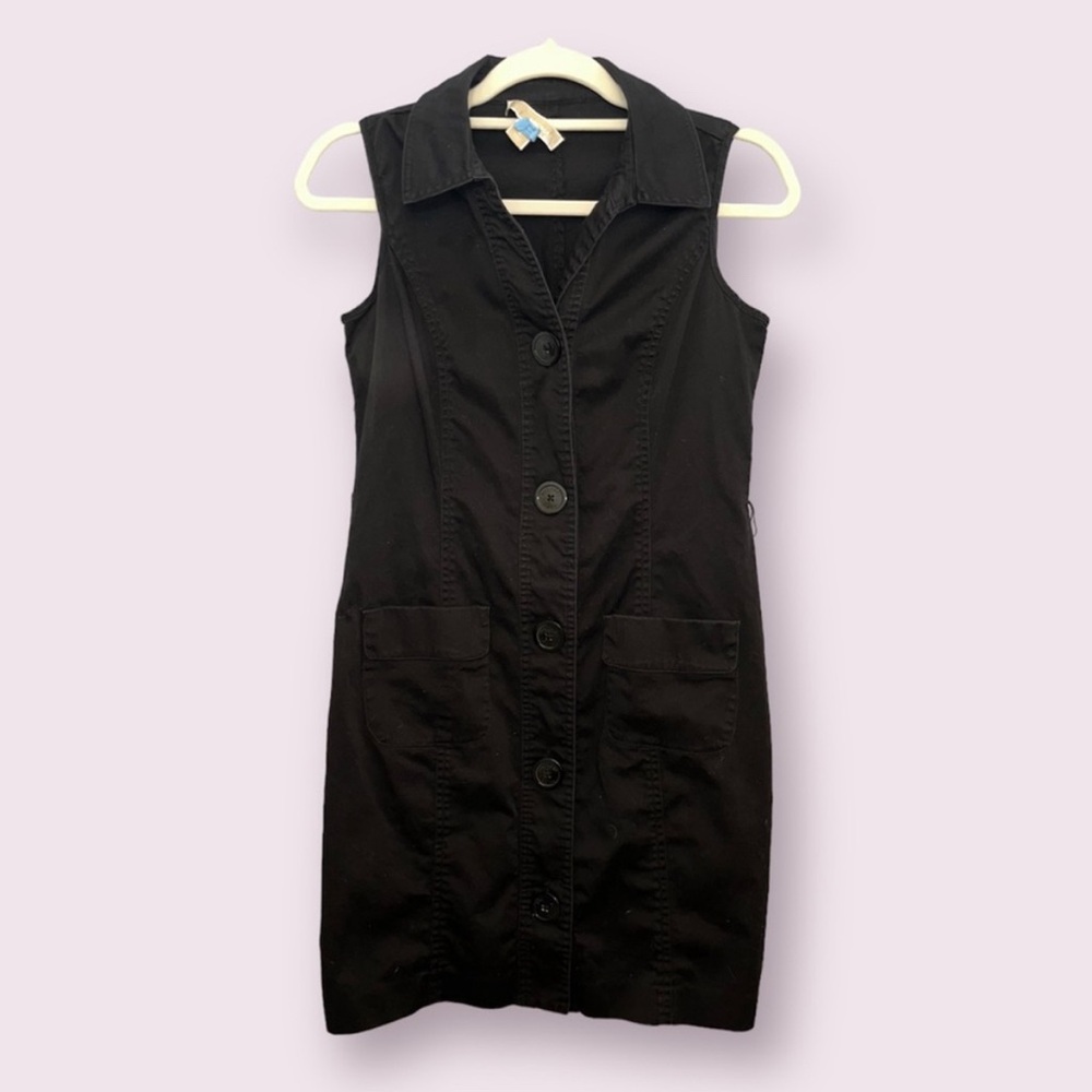 Michael Kors Black Button-Down Mini Shirt Dress Sz. 4